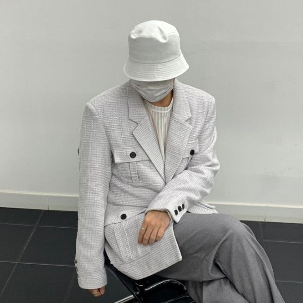 autumn and winter youth small fragrance wind solid color multi-pocket suit fashion casual jacket gray men's suits & blazers, White;black
autumn and winter youth small fragrance wind solid color multi-pocket suit fashion casual jacket gray men's suits & blazers, White;black