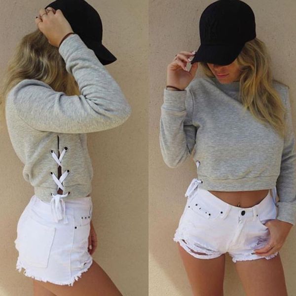 women's hoodies & sweatshirts 2021 spring autumn women slit lacing pullover jumper hoody solid long sleeve crop blouse sweatshirt r, Black
women's hoodies & sweatshirts 2021 spring autumn women slit lacing pullover jumper hoody solid long sleeve crop blouse sweatshirt r, Black