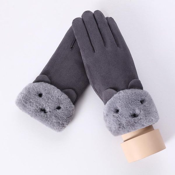 five fingers gloves winter lace warmth and velvet three-breasted cute small animal double thick plush female touch screen driving, Blue;gray
five fingers gloves winter lace warmth and velvet three-breasted cute small animal double thick plush female touch screen driving, Blue;gray