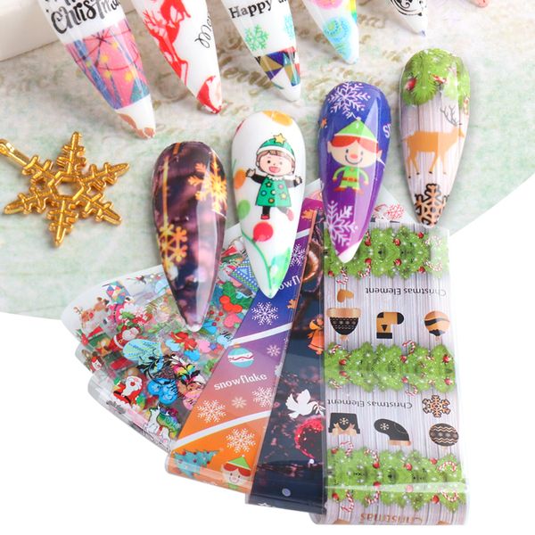 10pcs/bag new year's foils for nail cute cartoon xmas tree santa snowman design winter charm decal manicure wraps decoration chc0129, Black
10pcs/bag new year's foils for nail cute cartoon xmas tree santa snowman design winter charm decal manicure wraps decoration chc0129, Black