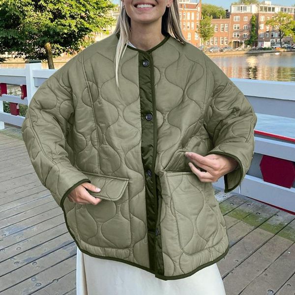 women's jackets cotton jacket european and american style solid color button pocket loose coat 2021 autumn winter female outerwear, Black;brown
women's jackets cotton jacket european and american style solid color button pocket loose coat 2021 autumn winter female outerwear, Black;brown