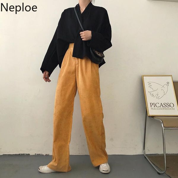 women's pants & capris neploe korean style corduroy solid fashion zipper button ladies trousers spring 2021 casual loose pantalones 1b6, Black;white
women's pants & capris neploe korean style corduroy solid fashion zipper button ladies trousers spring 2021 casual loose pantalones 1b6, Black;white
