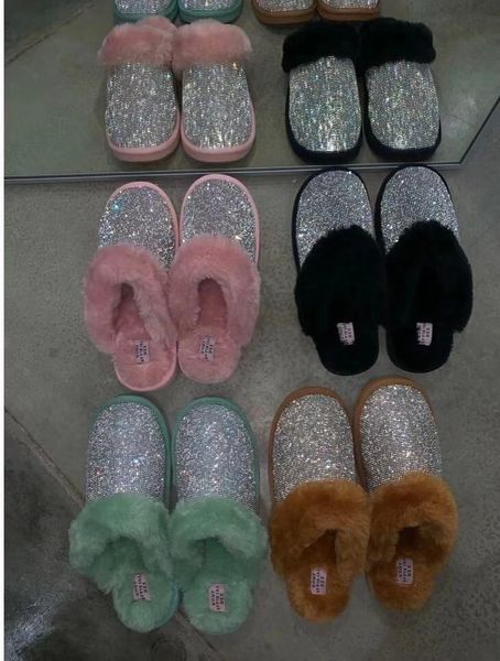 winter rhinestone plush home slippers large size ladies wholesale comfortable all-match flat slippe, Black
winter rhinestone plush home slippers large size ladies wholesale comfortable all-match flat slippe, Black