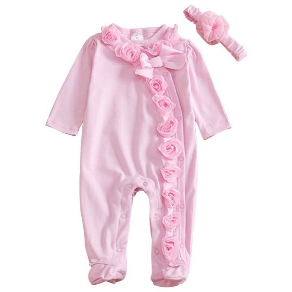 footies girl soft bowknot lace flower baby romper set daily wear lightweight cute casual with headband breathable long sleeve, Blue
footies girl soft bowknot lace flower baby romper set daily wear lightweight cute casual with headband breathable long sleeve, Blue