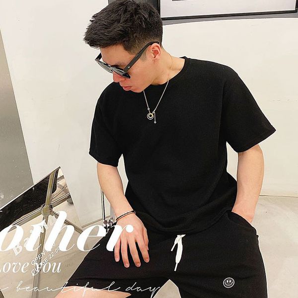 waffle men's casual smiling face new korean version in summer cotton breathable and comfortable home two-piece set, Gray
waffle men's casual smiling face new korean version in summer cotton breathable and comfortable home two-piece set, Gray