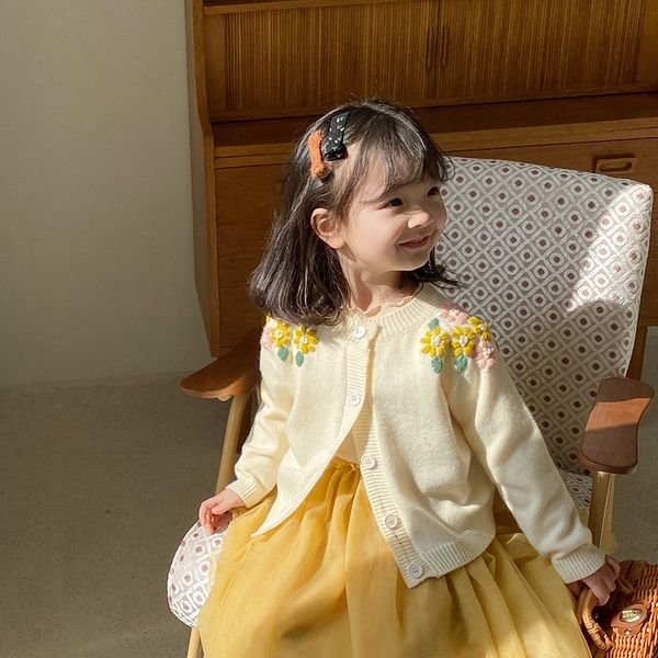 girls fashion flower embroidery sweaters baby girl soft long sleeve single-breasted cardigans 210508, Blue
girls fashion flower embroidery sweaters baby girl soft long sleeve single-breasted cardigans 210508, Blue
