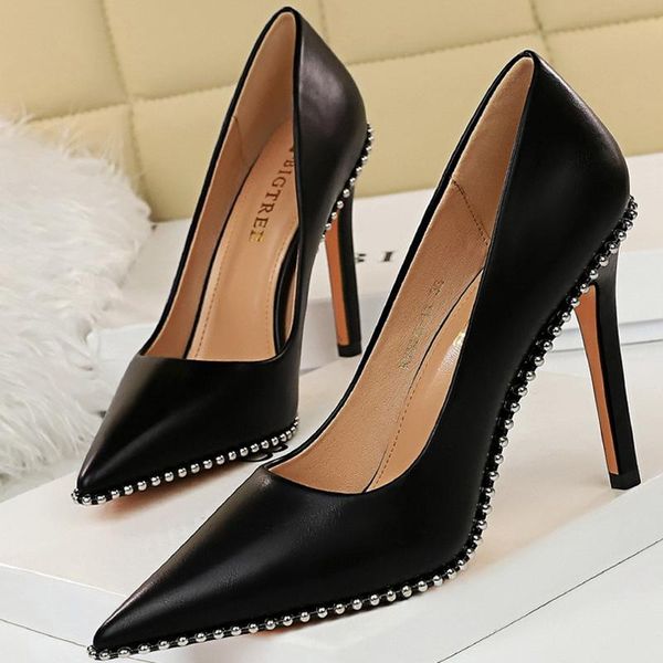 dress shoes rivet woman pumps 2021 high heels stiletto pu leather women party female heel plus size 43, Black
dress shoes rivet woman pumps 2021 high heels stiletto pu leather women party female heel plus size 43, Black