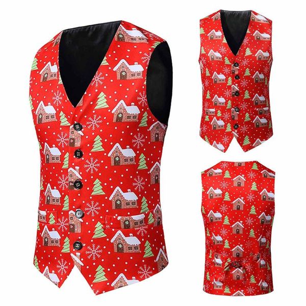men's vests mens suit vest snowman xmas christmas fancy vintage button up party sleeveless jacket men male high quality, Black;white
men's vests mens suit vest snowman xmas christmas fancy vintage button up party sleeveless jacket men male high quality, Black;white