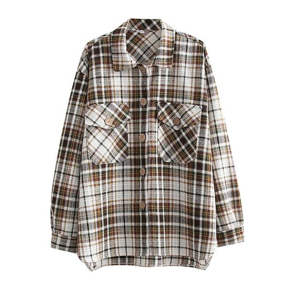 women's jackets women 2022 fashion single-breasted plaid shirt coat retro long sleeve pocket decorative asymmetric hem streetwear, Black;brown
women's jackets women 2022 fashion single-breasted plaid shirt coat retro long sleeve pocket decorative asymmetric hem streetwear, Black;brown