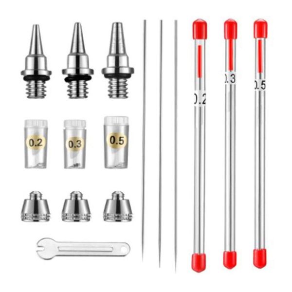 professional spray guns steel 3pcs 0.2/0.3/0.5mm airbrush nozzle needle airbrushes gun spraying paint sprayer replacement parts tool accesso
professional spray guns steel 3pcs 0.2/0.3/0.5mm airbrush nozzle needle airbrushes gun spraying paint sprayer replacement parts tool accesso