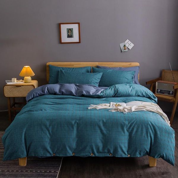 bedding sets fashion grid 3/4pc set with buttons soft duvet cover quilt bed sheet pillowcase full king single
bedding sets fashion grid 3/4pc set with buttons soft duvet cover quilt bed sheet pillowcase full king single