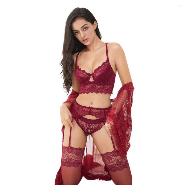 lace thin cotton cup breast bra set (bra+panty+garter belt +stocking) 4piec/lots lingerie set, Red;black
lace thin cotton cup breast bra set (bra+panty+garter belt +stocking) 4piec/lots lingerie set, Red;black