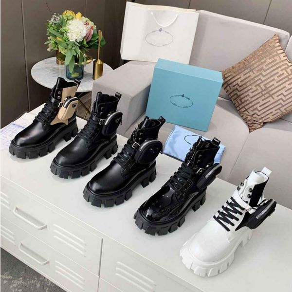 men women designers boots calfskin martin shoe detachable nylon pouch combat shoes ladies outdoor thick bottom bare boot 35-45, Black
men women designers boots calfskin martin shoe detachable nylon pouch combat shoes ladies outdoor thick bottom bare boot 35-45, Black