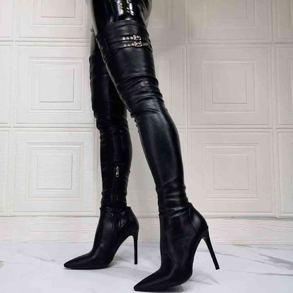 boots sarairis plus size 47 thin toe high heels t boots women's shoes with zipper mark rivets belt buckle boot party dm4h, Black
boots sarairis plus size 47 thin toe high heels t boots women's shoes with zipper mark rivets belt buckle boot party dm4h, Black
