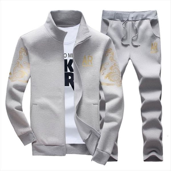 casual set brand streetwear mens tracksuits printed sportswear two pieces zipper jacket pants sports suit, Gray
casual set brand streetwear mens tracksuits printed sportswear two pieces zipper jacket pants sports suit, Gray