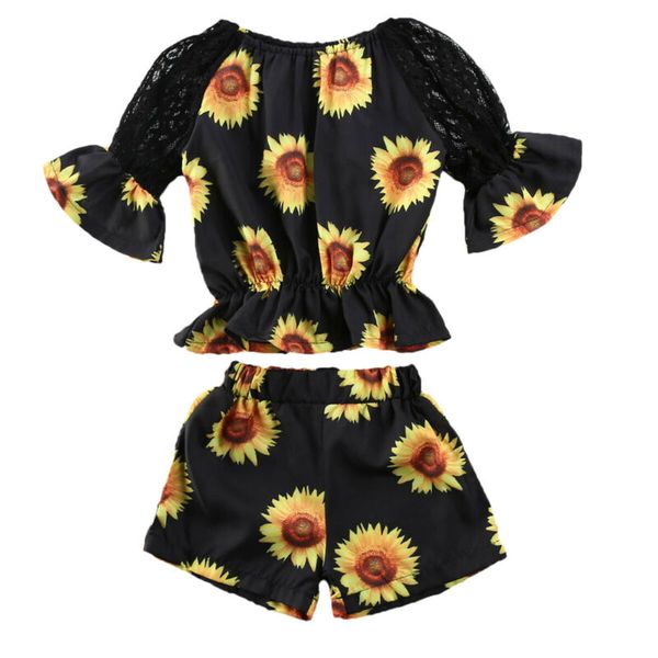 toddler kids baby girls clothes sets 3/4 fly sleeve sun flower print short pants outfits clothes, White
toddler kids baby girls clothes sets 3/4 fly sleeve sun flower print short pants outfits clothes, White