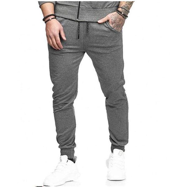men's pants autumn pant fitness sports cotton running drawstring elastic waist solid casual jogger sweatpants men clothing, Black
men's pants autumn pant fitness sports cotton running drawstring elastic waist solid casual jogger sweatpants men clothing, Black