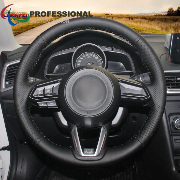 steering wheel covers diy hand-sewn non-slip black leather car cover for 3 6 cx-3 cx5 cx-9 interior accessories
steering wheel covers diy hand-sewn non-slip black leather car cover for 3 6 cx-3 cx5 cx-9 interior accessories