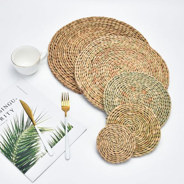 mats & pads corn husk/jute grass woven table placemat nordic style non-slip heat insulation furniture decoration mat coffee cup
mats & pads corn husk/jute grass woven table placemat nordic style non-slip heat insulation furniture decoration mat coffee cup