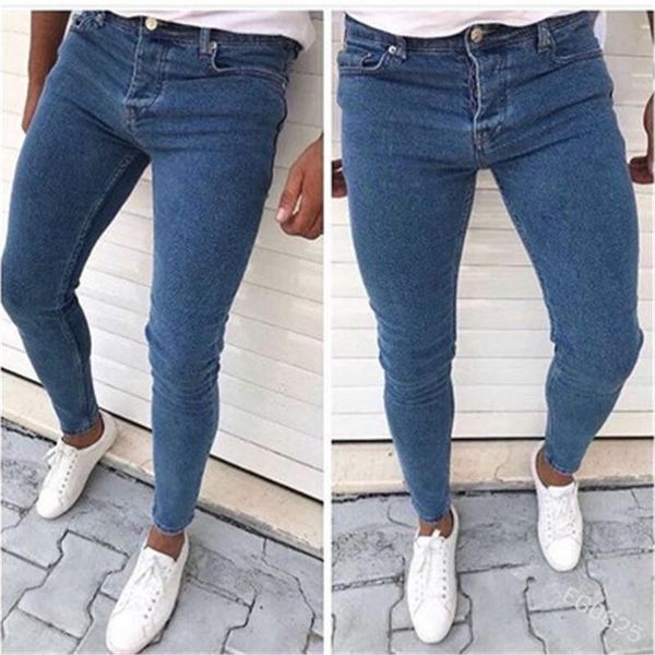 man solid colors button jeans fashion trend casual zipper all-match slim denim pants designer male autumn elastic waist denims trousers, Blue
man solid colors button jeans fashion trend casual zipper all-match slim denim pants designer male autumn elastic waist denims trousers, Blue