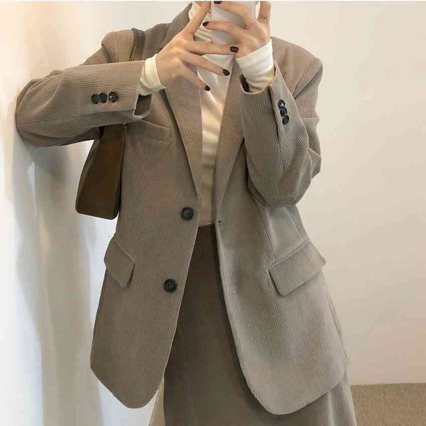 suits spring autumn corduroy blazers women vintage single breasted solid suit female jacket 0gys q1se, White;black
suits spring autumn corduroy blazers women vintage single breasted solid suit female jacket 0gys q1se, White;black