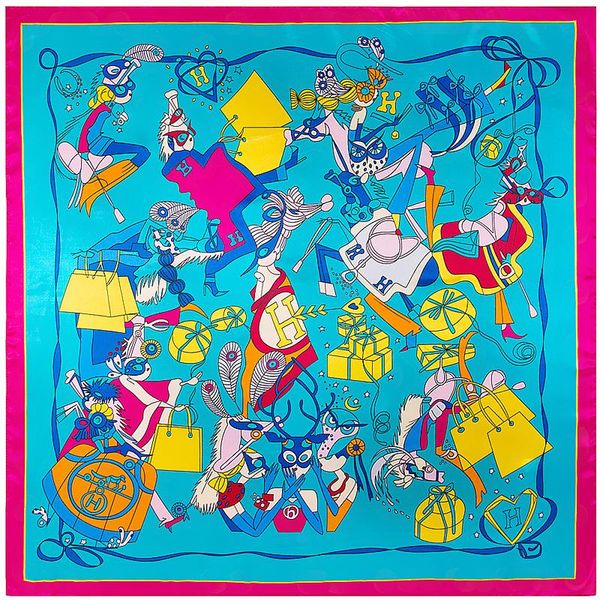 scarves 90cm ladies scarf silk fabric handkerchief headscarf luxury big shawl pareo hijabi holiday gift women's beach cape, Blue;gray
scarves 90cm ladies scarf silk fabric handkerchief headscarf luxury big shawl pareo hijabi holiday gift women's beach cape, Blue;gray