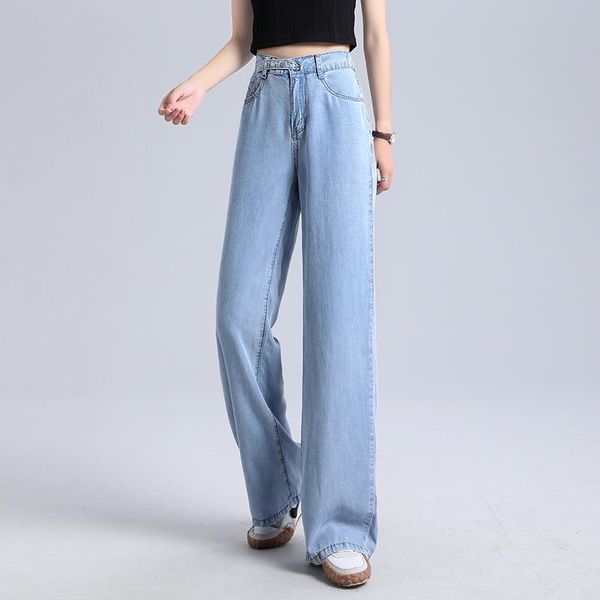 women's high waist jeans straight loose pants 2021 spring and summer thin trousers jumpsuits, Blue
women's high waist jeans straight loose pants 2021 spring and summer thin trousers jumpsuits, Blue