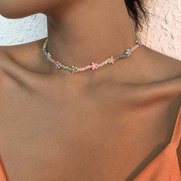 chokers 2021 lovely colorful resin flowers plastic beadeds charm short necklace for women bohemia choker beach jewelry gifts vacation, Golden;silver
chokers 2021 lovely colorful resin flowers plastic beadeds charm short necklace for women bohemia choker beach jewelry gifts vacation, Golden;silver