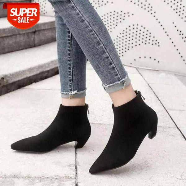low heel ankle boots female 3cm small heel shoes new cat with back zipper suede pointed stiletto boots female drop shipping #o739, Black
low heel ankle boots female 3cm small heel shoes new cat with back zipper suede pointed stiletto boots female drop shipping #o739, Black