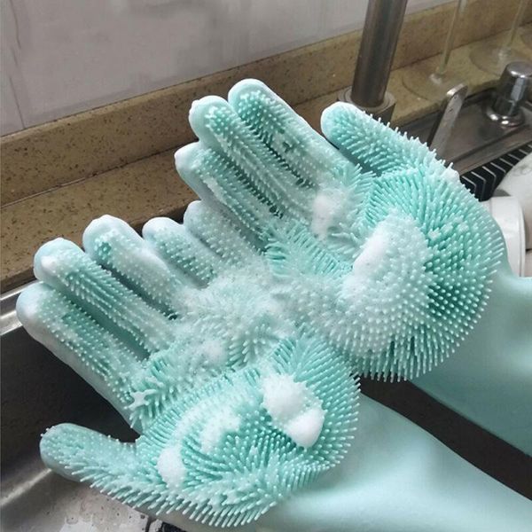 1pair silicone dishwashing cleaning gloves multifunction magic kitchen household rubber scrubber heat insulation disposable
1pair silicone dishwashing cleaning gloves multifunction magic kitchen household rubber scrubber heat insulation disposable