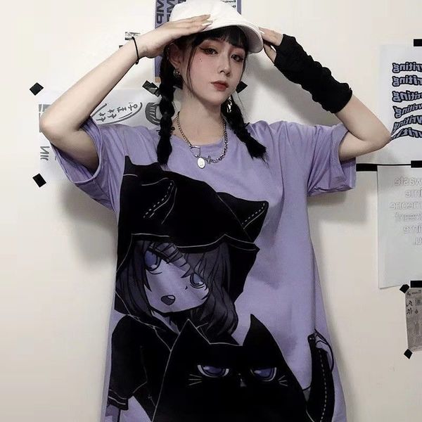 japanese short sleeve t-shirt korean version harajuku style cute girl cartoon two dimensional cartoon new print fashion, Black
japanese short sleeve t-shirt korean version harajuku style cute girl cartoon two dimensional cartoon new print fashion, Black