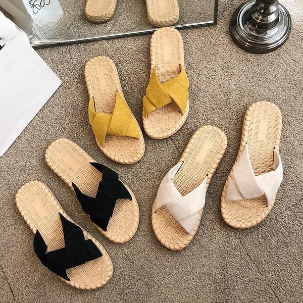 slippers 2021 summer women home house indoor straw outdoor flat beach slipper slides casual sandals b64, Black
slippers 2021 summer women home house indoor straw outdoor flat beach slipper slides casual sandals b64, Black
