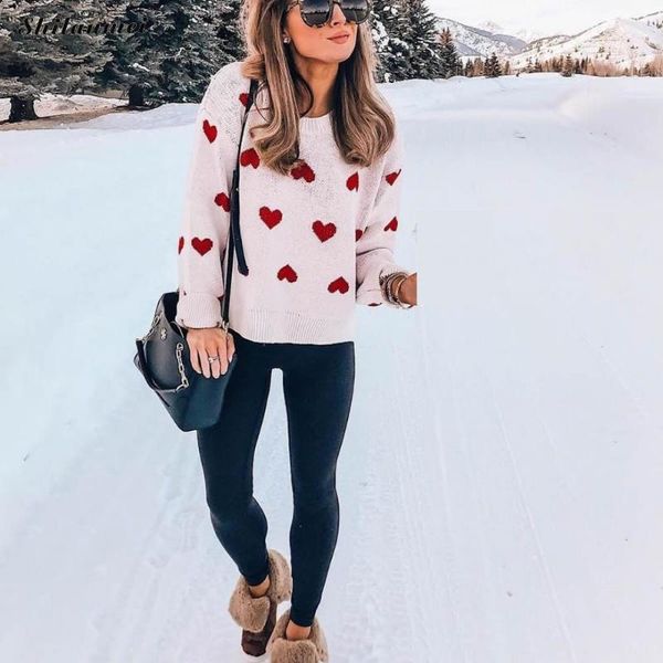 women's sweaters autumn sweater women long sleeve sweetheart pattern knitted pullovers 2021 fashion causal pull femme sueter mujer invi, White;black
women's sweaters autumn sweater women long sleeve sweetheart pattern knitted pullovers 2021 fashion causal pull femme sueter mujer invi, White;black