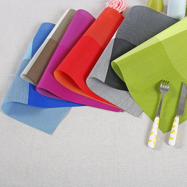gradient color cross lattice place mat heat resistant placemat students pvc table accessories mats for dining & pads
gradient color cross lattice place mat heat resistant placemat students pvc table accessories mats for dining & pads