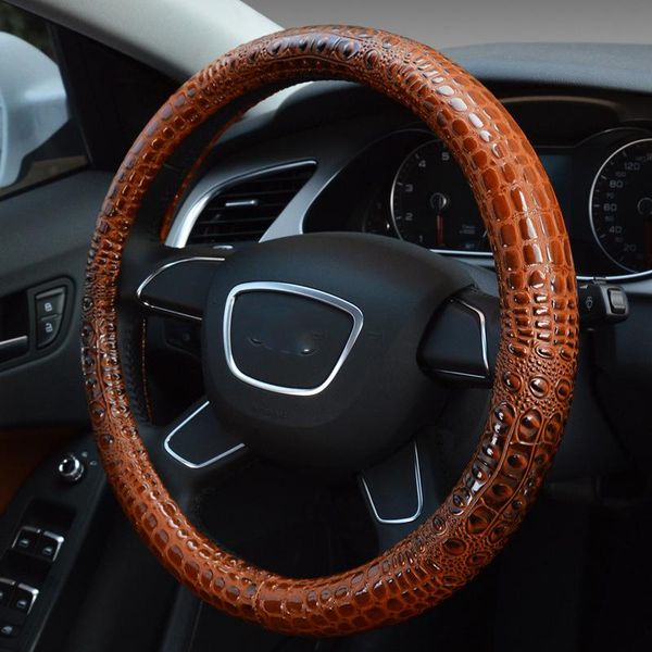 steering wheel covers crocodile grain leather four seasons universal car cover sport cute handle case for men auto interior accessories
steering wheel covers crocodile grain leather four seasons universal car cover sport cute handle case for men auto interior accessories