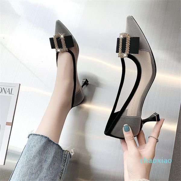 dress shoes 2021 high heels stilettos and pointed toe with mesh gauze metal square buckle, Black
dress shoes 2021 high heels stilettos and pointed toe with mesh gauze metal square buckle, Black