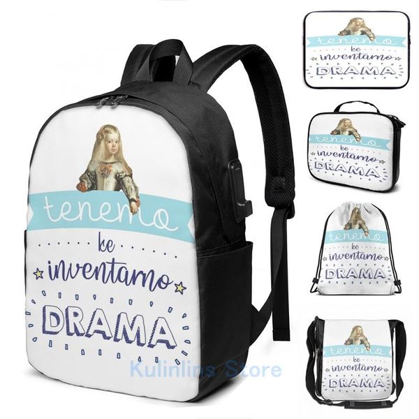 backpack funny graphic print velaske tenemo ke inventarno drama las meninas trap usb charge men school travel lapbag
backpack funny graphic print velaske tenemo ke inventarno drama las meninas trap usb charge men school travel lapbag