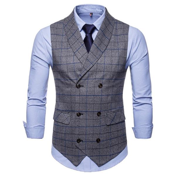 men's vests ffxzsj men suit vest 2021 double breasted waistcoat slim fit gilet business wedding colete masculino social blazer plus siz, Black;white
men's vests ffxzsj men suit vest 2021 double breasted waistcoat slim fit gilet business wedding colete masculino social blazer plus siz, Black;white