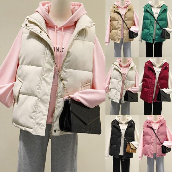women's vests 2021 winter women vest coat solid turn down collar sleeveless thicken warm zipper padded plus size m-3xl, Black;white
women's vests 2021 winter women vest coat solid turn down collar sleeveless thicken warm zipper padded plus size m-3xl, Black;white