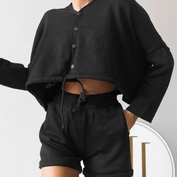 women's tracksuits 2021 summer y2k casual women long sleeve shirts and shorts set mini loose two piece sets khaki loung wear oversized, Gray
women's tracksuits 2021 summer y2k casual women long sleeve shirts and shorts set mini loose two piece sets khaki loung wear oversized, Gray