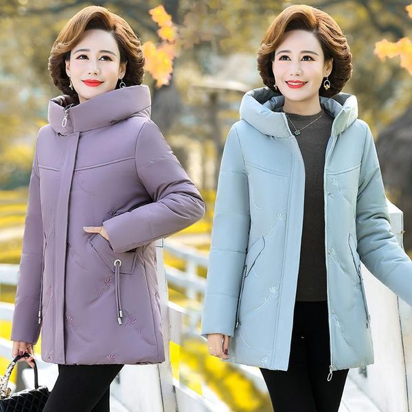women's down & parkas middle-aged elderly women winter jacket 2021 embroidery plus velvet warm cotton padded size 5xl female coat, Black
women's down & parkas middle-aged elderly women winter jacket 2021 embroidery plus velvet warm cotton padded size 5xl female coat, Black