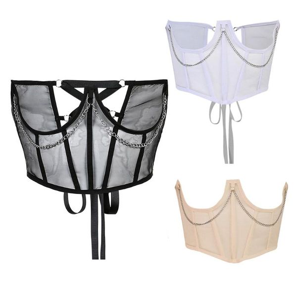 belts women sheer mesh patchwork bustier corset vintage strapless lace-up back overbust waist cincher body shaper top, Black;brown
belts women sheer mesh patchwork bustier corset vintage strapless lace-up back overbust waist cincher body shaper top, Black;brown