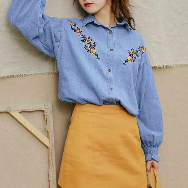 women's blouses & shirts blouses plus size floral blouse stylish embroidery casual long sleeve blusas female lapel button 30tg, White
women's blouses & shirts blouses plus size floral blouse stylish embroidery casual long sleeve blusas female lapel button 30tg, White