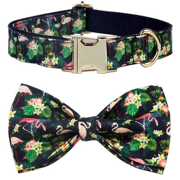 dog collars & leashes summer flamingo collar with bowtie ,dog leash set personalized pet gift
dog collars & leashes summer flamingo collar with bowtie ,dog leash set personalized pet gift
