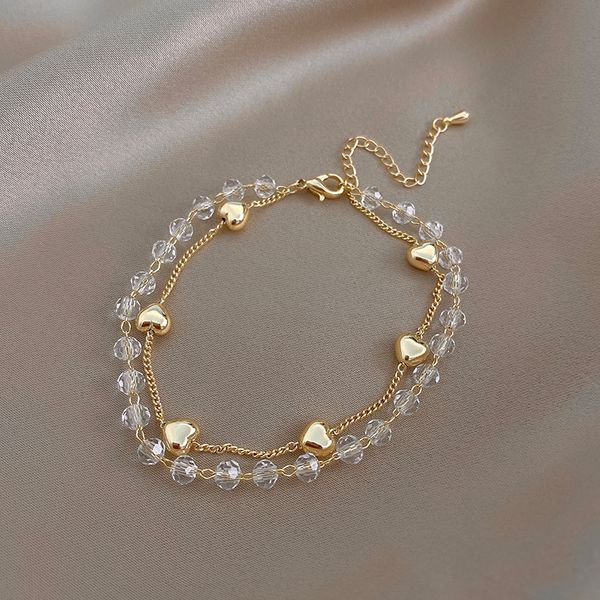 xianlan626 temperament crystal love double personality bracelet bracelet female niche design student girlfriends net red hand act, Silver
xianlan626 temperament crystal love double personality bracelet bracelet female niche design student girlfriends net red hand act, Silver