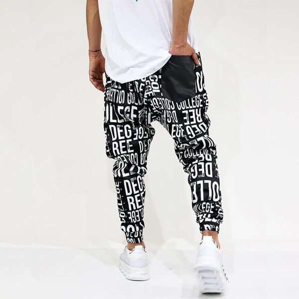 men's pants fashion male personality hip hop loose full printed tethered men trousers stretch sports casual baggy pantalon homme, Black
men's pants fashion male personality hip hop loose full printed tethered men trousers stretch sports casual baggy pantalon homme, Black