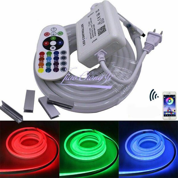 110v/220v 60led/m rgb led strip neon lights ip67 waterproof with 24key bluetooth controller kit 1-10m strips
110v/220v 60led/m rgb led strip neon lights ip67 waterproof with 24key bluetooth controller kit 1-10m strips