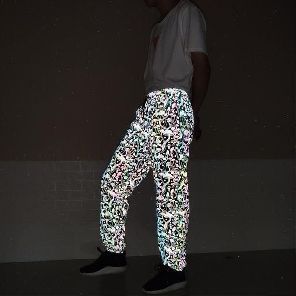 mens mushroom reflective shiny colorful women pant hip hop dance fluorescent night sporting joggers, Black;white
mens mushroom reflective shiny colorful women pant hip hop dance fluorescent night sporting joggers, Black;white