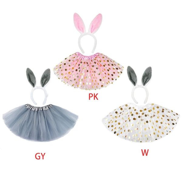 kids girls easter cosplay costume glitter polka dot gold sequins layered tulle tutu skirt with ears headband party skirts, Blue
kids girls easter cosplay costume glitter polka dot gold sequins layered tulle tutu skirt with ears headband party skirts, Blue