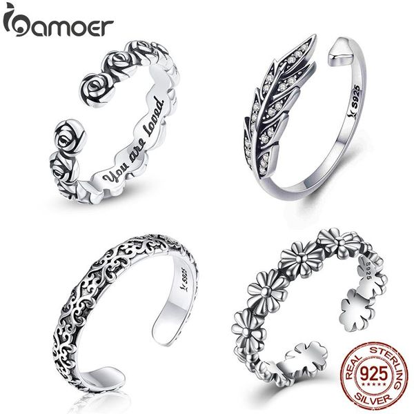 cluster rings bamoer retro vintage multiple rose open ring engrave you are loved 925 sterling silver adjustable jewelry for women scr736, Golden;silver
cluster rings bamoer retro vintage multiple rose open ring engrave you are loved 925 sterling silver adjustable jewelry for women scr736, Golden;silver